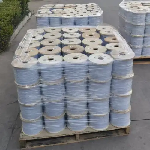 Wooden spool Packaging of steel rope
