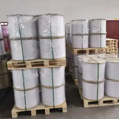 Wooden spool Packaging of wire rope