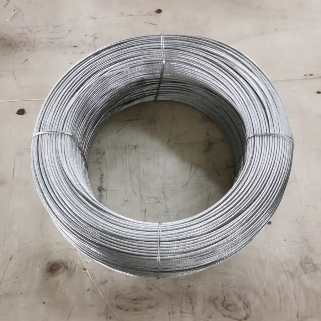 Coil packed 1X19 wire rope
